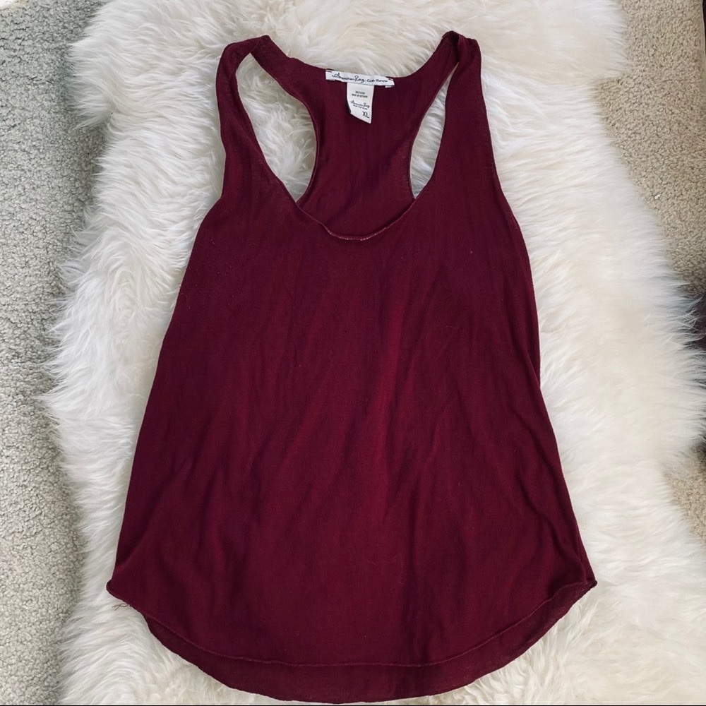 American Rag Burgundy RacerBack Tank Top